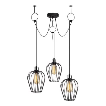 Luster na lanku TEL 3xE27/40W/230V pavúk