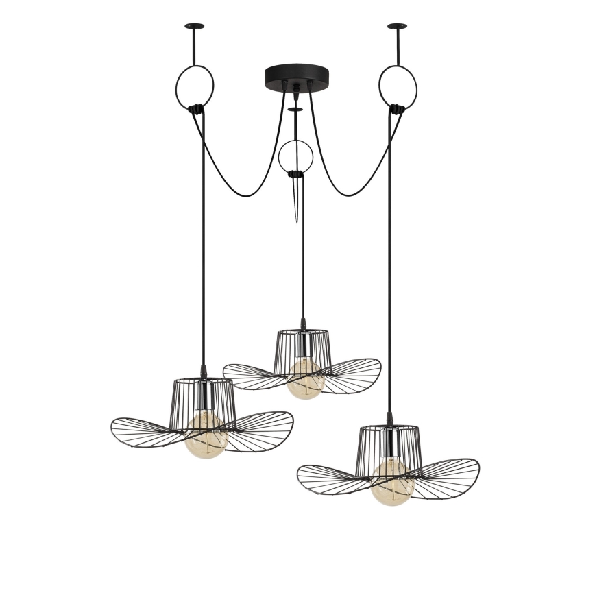 Luster na lanku TEL 3xE27/40W/230V pavúk