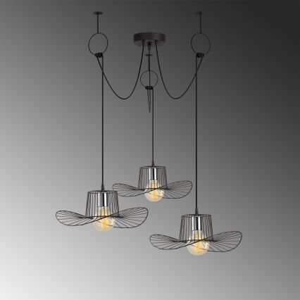 Luster na lanku TEL 3xE27/40W/230V pavúk