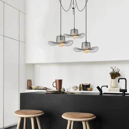 Luster na lanku TEL 3xE27/40W/230V pavúk
