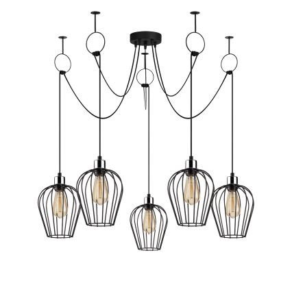 Luster na lanku TEL 5xE27/40W/230V pavúk