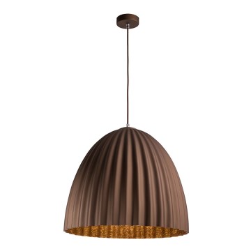 Luster na lanku TELMA 1xE27/60W/230V pr. 50 cm hnedá/zlatá