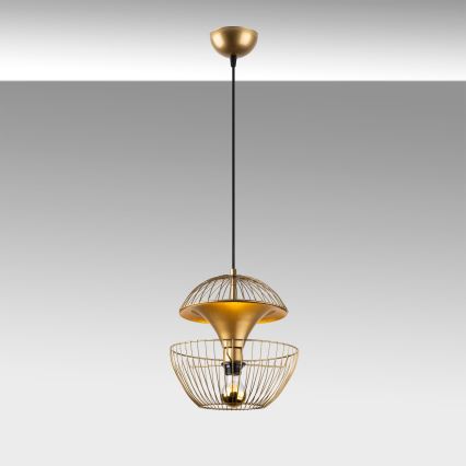 Luster na lanku TELMANDER 1xE27/40W/230V zlatá