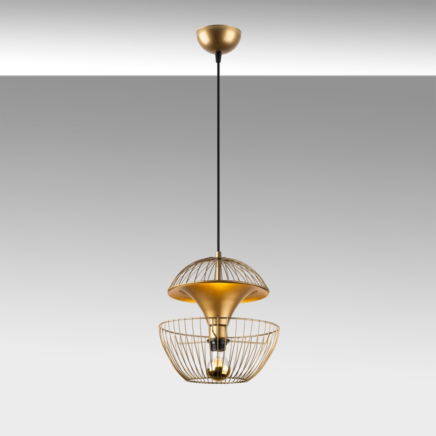 Luster na lanku TELMANDER 1xE27/40W/230V zlatá