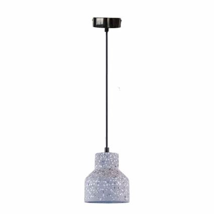 Luster na lanku TERRAZZO 1xE27/60W/230V pr. 12 cm šedá