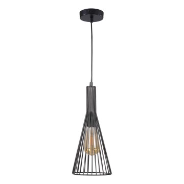 Luster na lanku TIANA 1xE27/20W/230V pr. 15,5 cm čierna