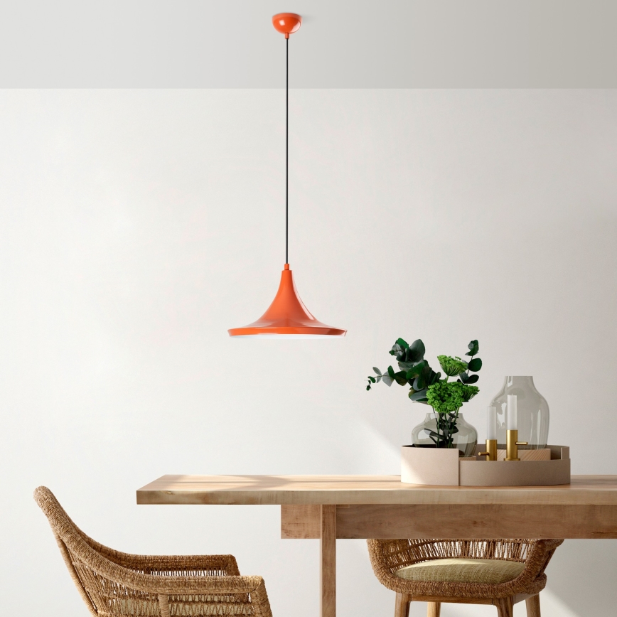 Luster na lanku TOM 1xE27/40W/230V oranžová