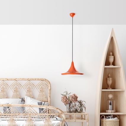 Luster na lanku TOM 1xE27/40W/230V oranžová