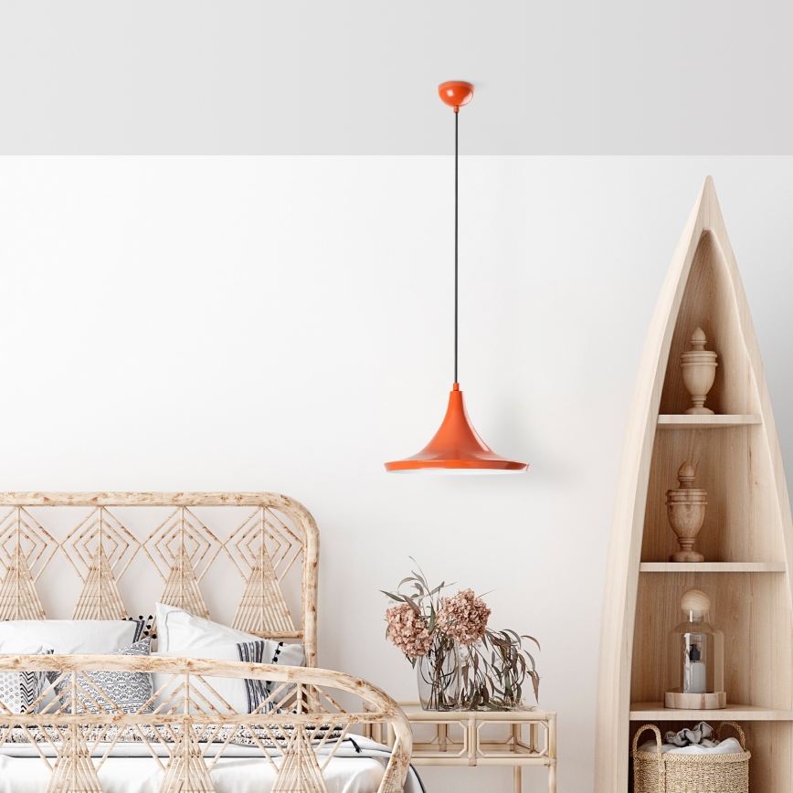Luster na lanku TOM 1xE27/40W/230V oranžová