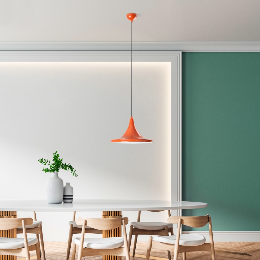 Luster na lanku TOM 1xE27/40W/230V oranžová