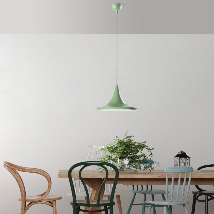 Luster na lanku TOM 1xE27/40W/230V zelená