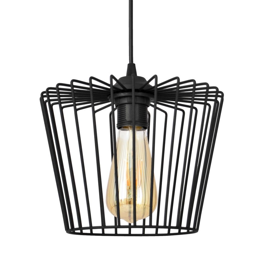 Luster na lanku TORRI 3xE27/15W/230V čierna