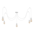 Luster na lanku TUBE 5xE27/15W/230V pavúk biela