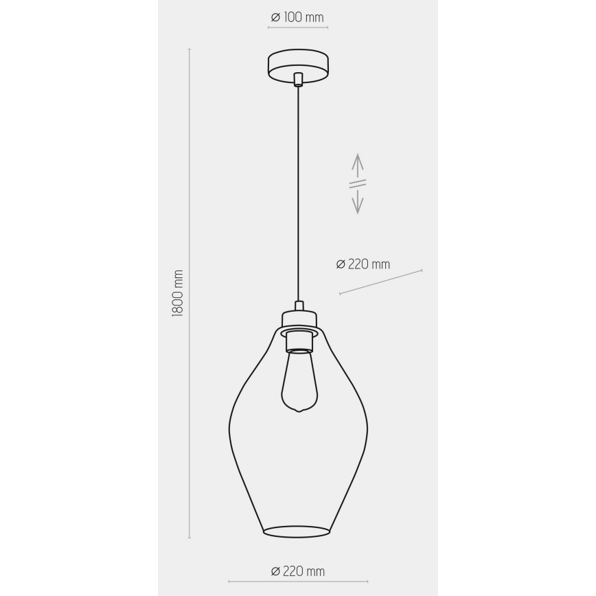 Luster na lanku TULON 1xE27/60W/230V