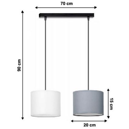 Luster na lanku TUZ 2xE27/60W/230V