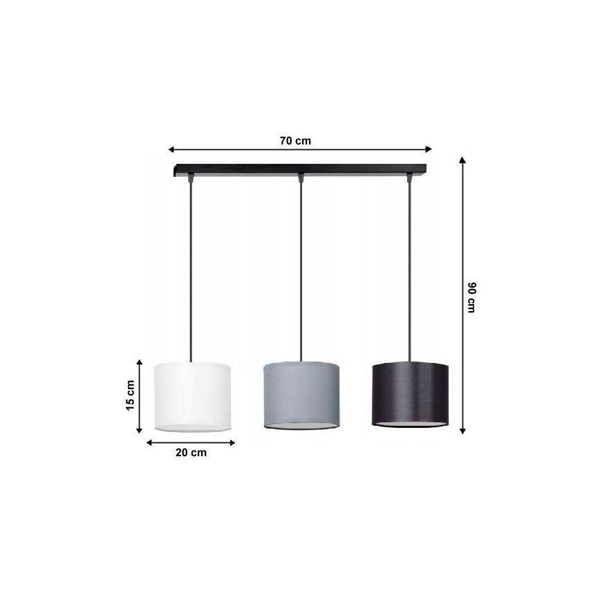 Luster na lanku TUZ 3xE27/60W/230V