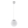 Luster na lanku UGO 1xE27/15W/230V pr. 20 cm biely/lesklý chróm