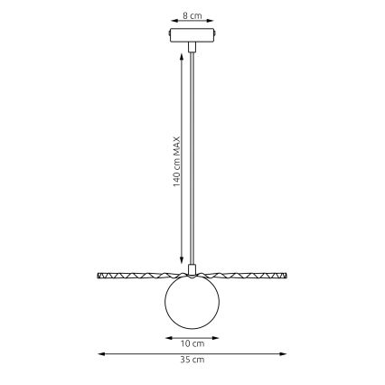 Luster na lanku UMBRA 1xG9/8W/230V biely
