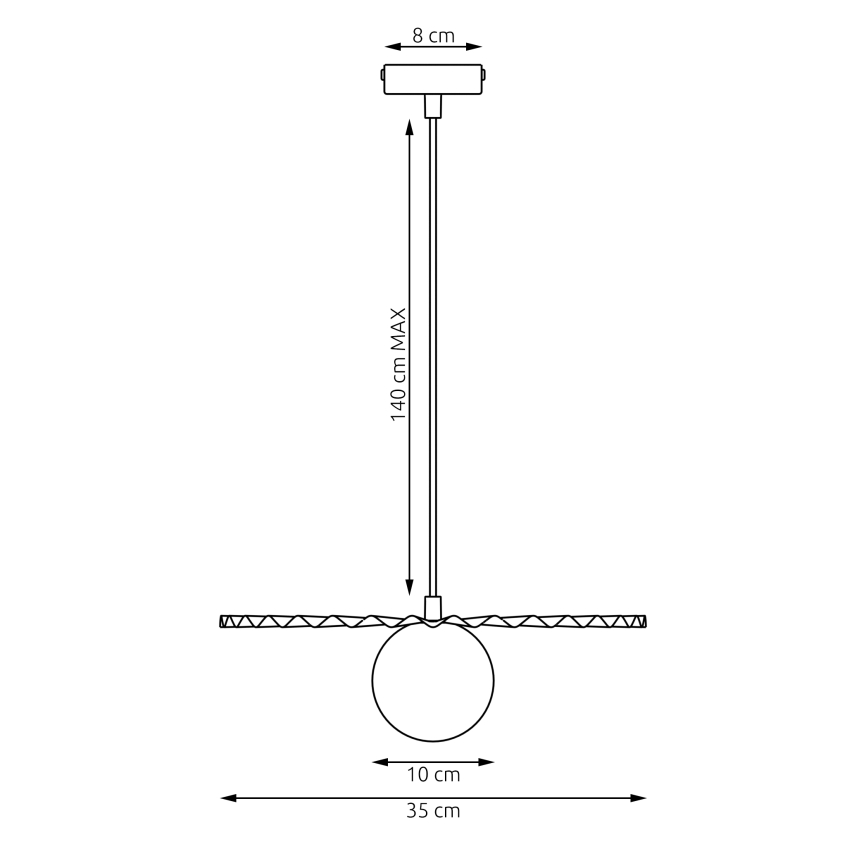Luster na lanku UMBRA 1xG9/8W/230V červený