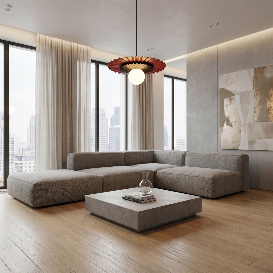 Luster na lanku UMBRA 1xG9/8W/230V čierna/červená