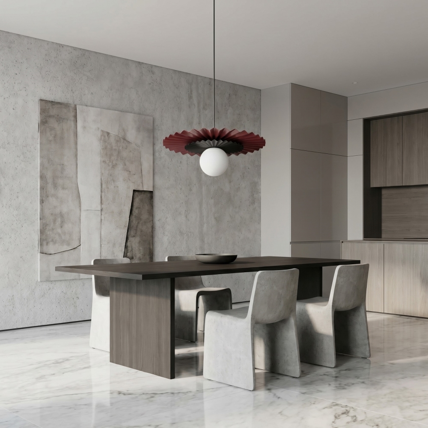 Luster na lanku UMBRA 1xG9/8W/230V čierna/červená