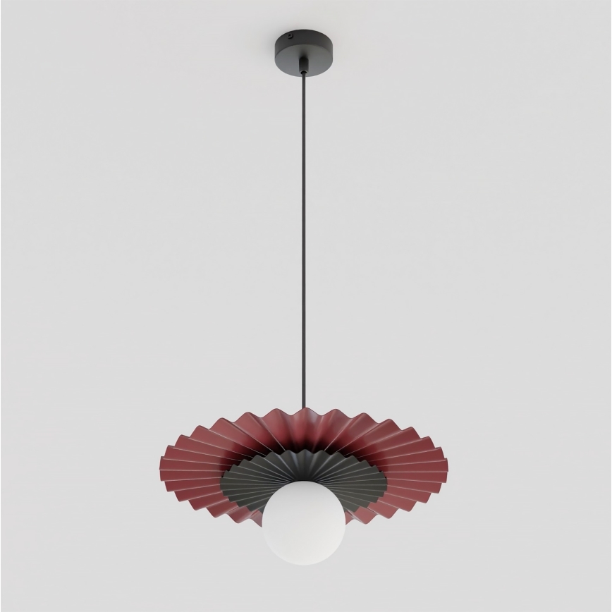 Luster na lanku UMBRA 1xG9/8W/230V čierna/červená