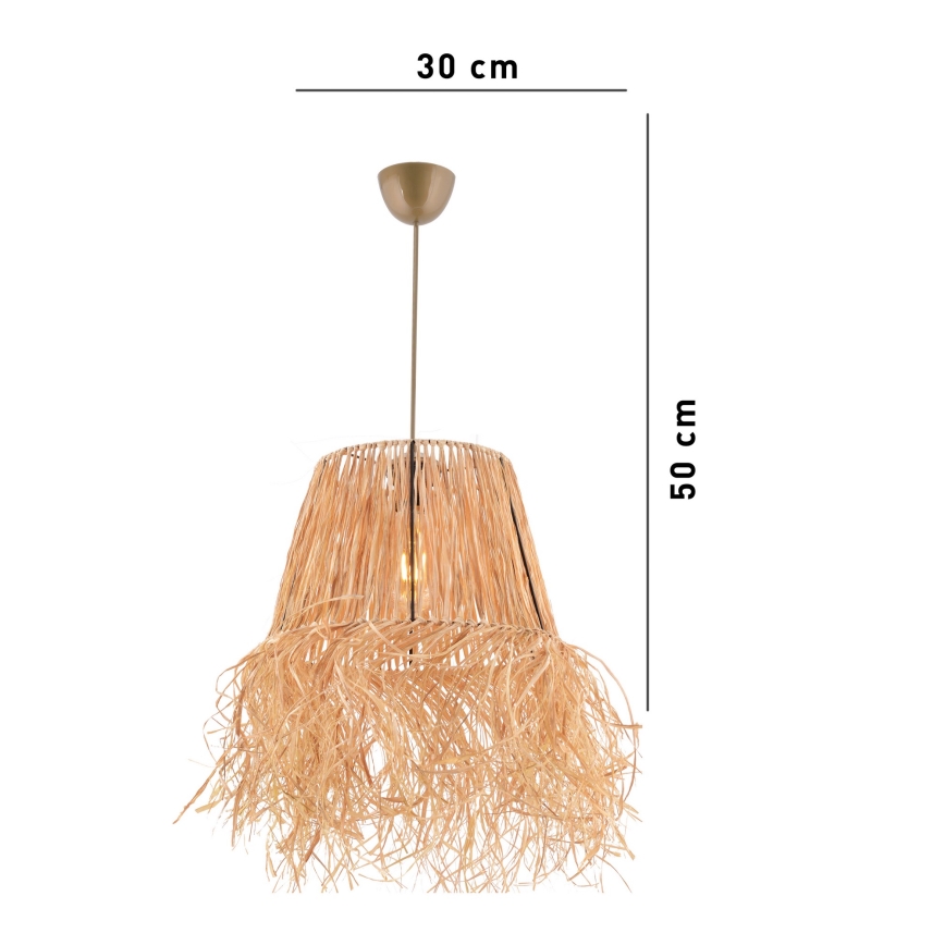 Luster na lanku VALANCE 1xE27/40W/230V hnedá