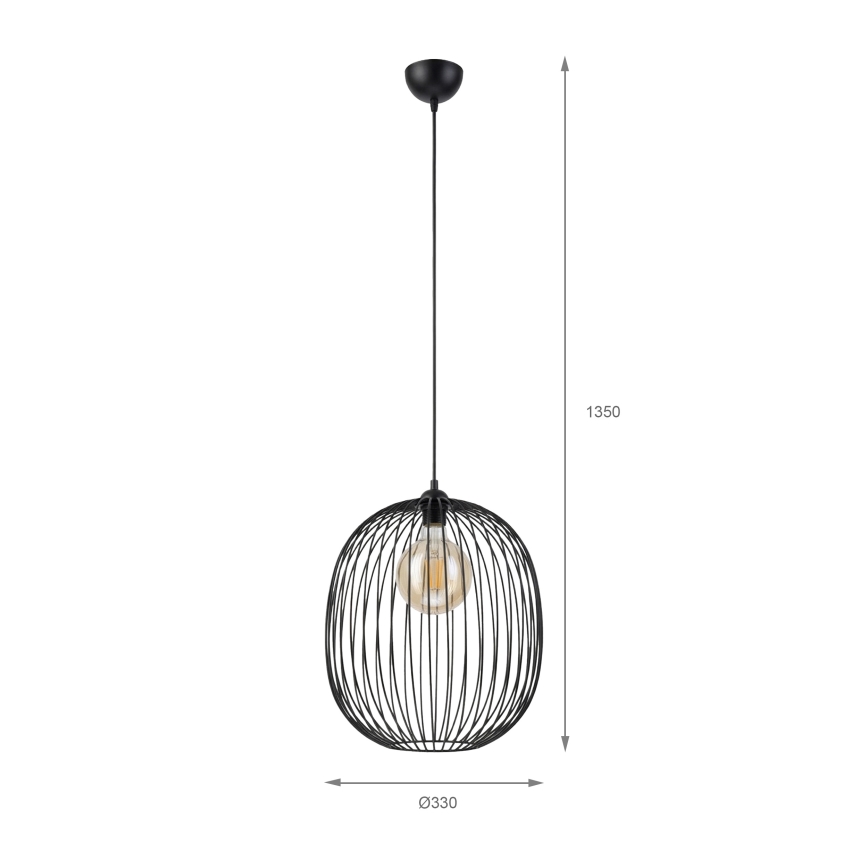 Luster na lanku VELARE 1xE27/15W/230V zlatý/číry