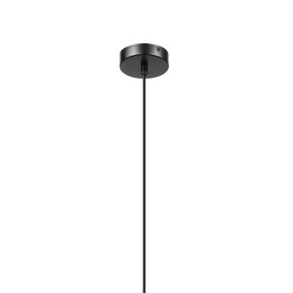 Luster na lanku VELLO 1xE27/15W/230V čierna/dymová béžová/čierna
