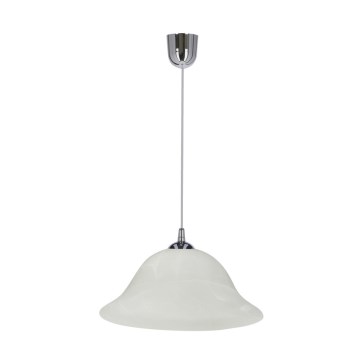 Luster na lanku VERA 1xE27/60W/230V lesklý chróm/biela
