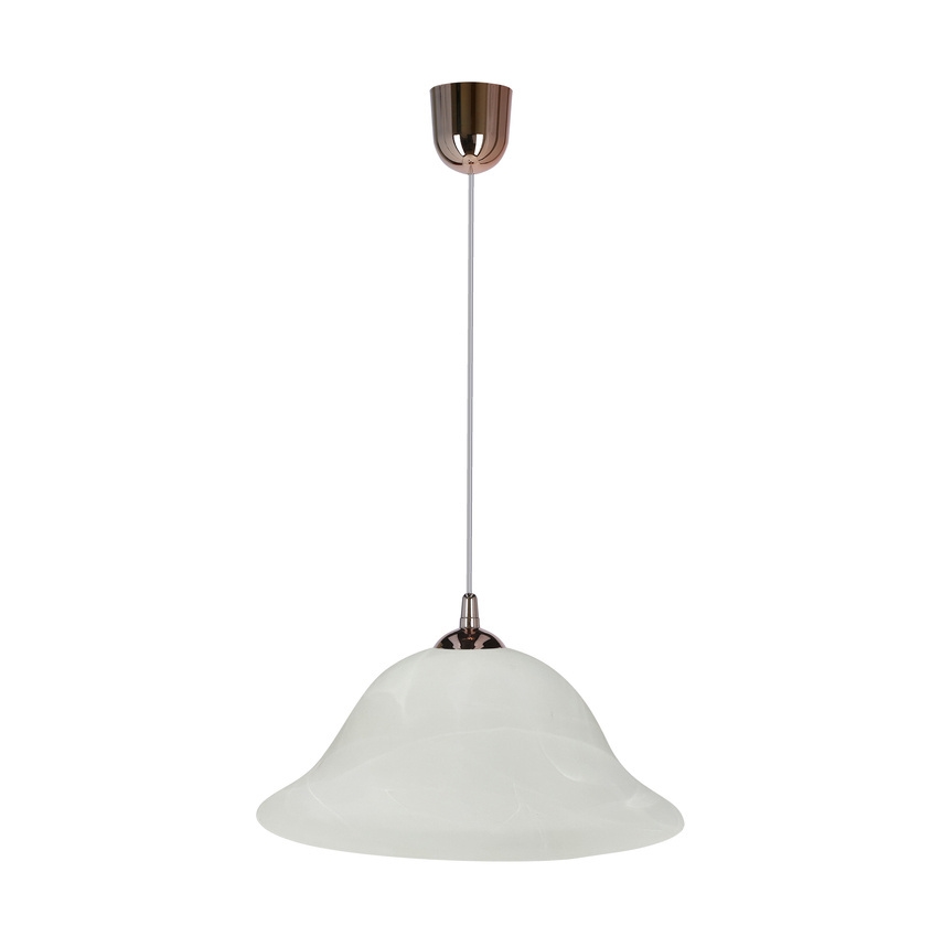 Luster na lanku VERA 1xE27/60W/230V medená/biela