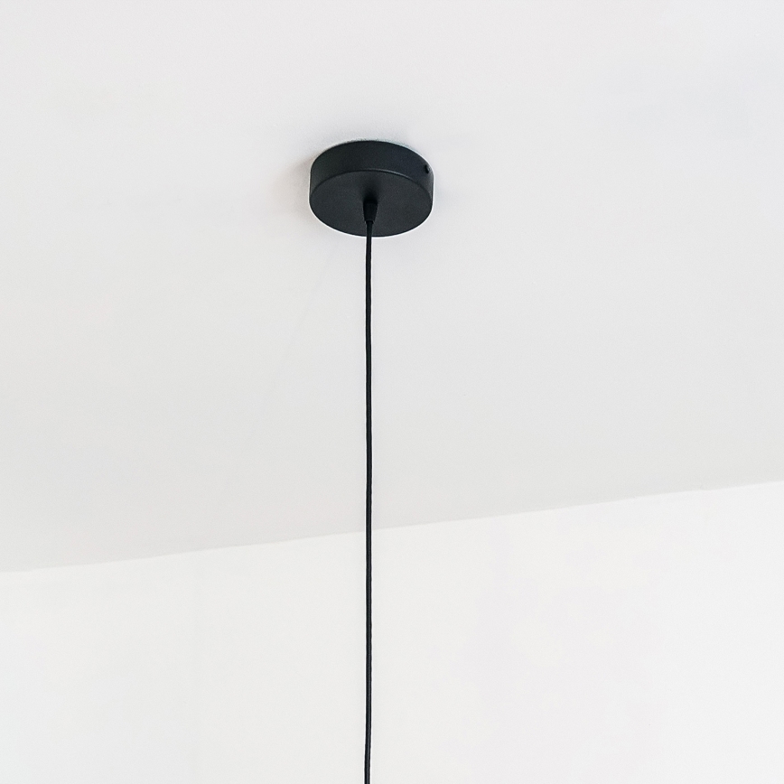 Luster na lanku VESPER 1xE27/15W/230 priemer 30 cm čierna/zlatá