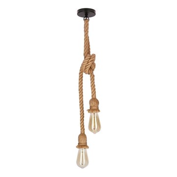 Luster na lánku VIDEA 2xE27/40W/230V hnedá