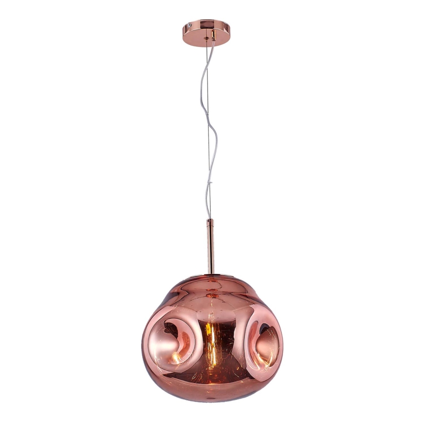 Luster na lanku VITRO 1xE27/10W/230V pr. 35 cm rose gold