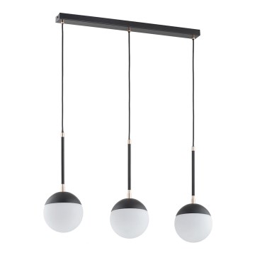 Luster na lanku VOLDA 3xE14/40W/230V čierna