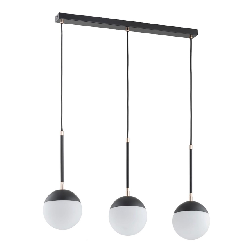 Luster na lanku VOLDA 3xE14/40W/230V čierna