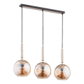 Luster na lanku VOLDA 3xE27/15W/230V mosadz