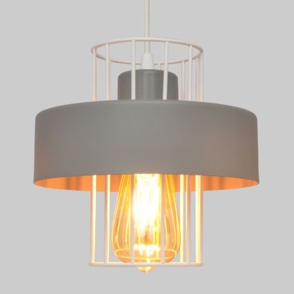 Luster na lanku VOLTA 1xE27/15W/230V šedá