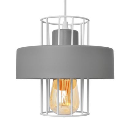 Luster na lanku VOLTA 1xE27/15W/230V šedá