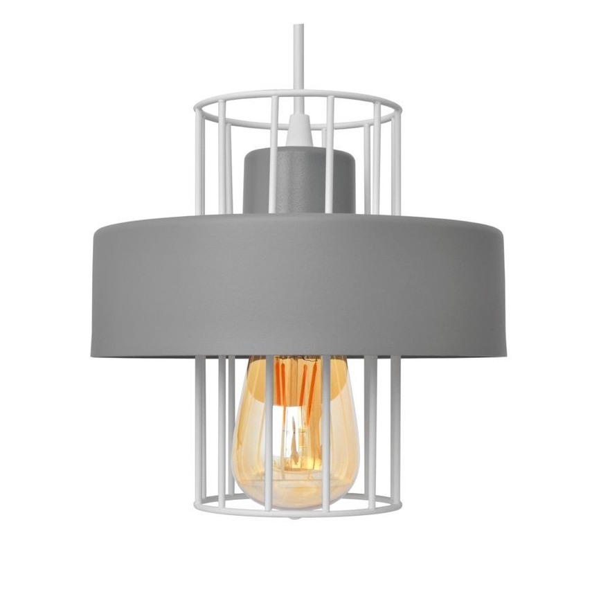 Luster na lanku VOLTA 1xE27/15W/230V šedá