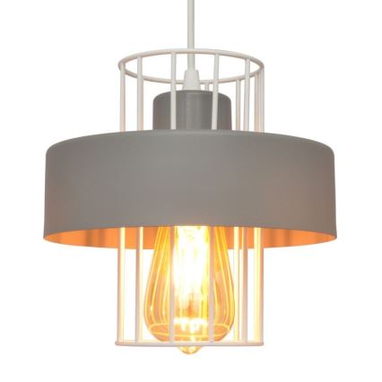Luster na lanku VOLTA 1xE27/15W/230V šedá