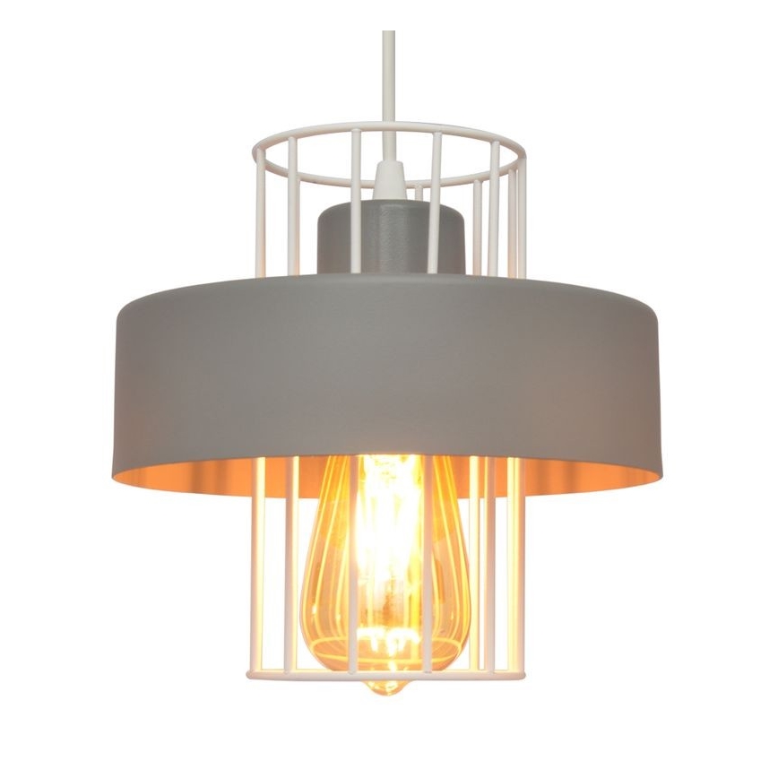 Luster na lanku VOLTA 1xE27/15W/230V šedá
