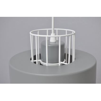 Luster na lanku VOLTA 3xE27/15W/230V pr. 42 cm šedá
