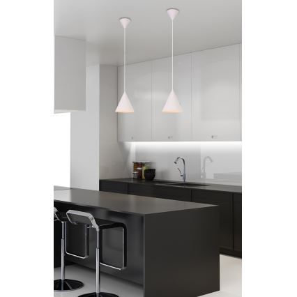 Luster na lanku VOSS 1xE27/40W/230V biela