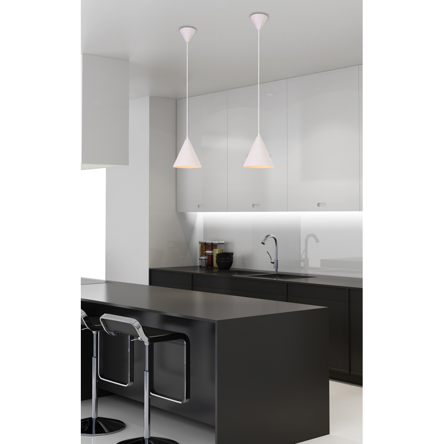 Luster na lanku VOSS 1xE27/40W/230V biela