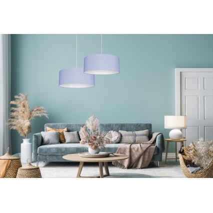 Luster na lanku WERT 1xE27/60W/230V modrá