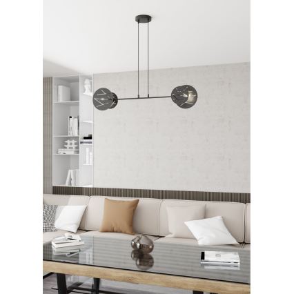 Luster na lanku XOTIC 2xE27/15W/230V čierna