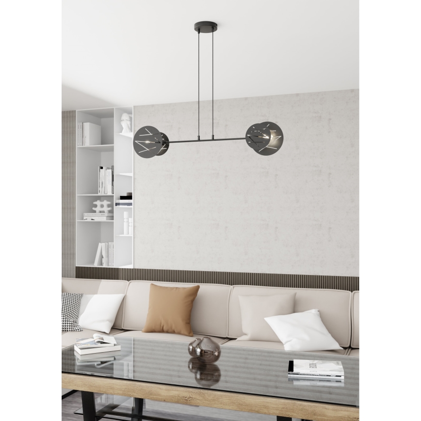 Luster na lanku XOTIC 2xE27/15W/230V čierna