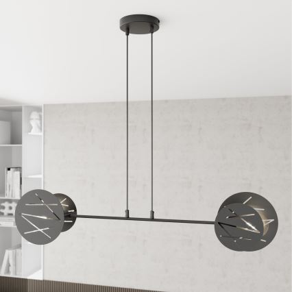 Luster na lanku XOTIC 2xE27/15W/230V čierna