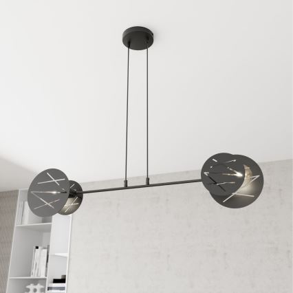 Luster na lanku XOTIC 2xE27/15W/230V čierna